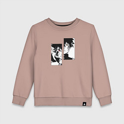 Свитшот хлопковый детский Черный клевер, цвет: пыльно-розовый