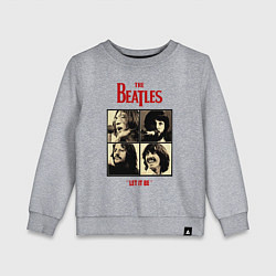 Свитшот хлопковый детский The Beatles LET IT BE, цвет: меланж