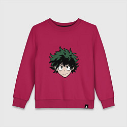 Свитшот хлопковый детский Izuku Midoriya, цвет: маджента