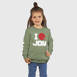Свитшот хлопковый детский JDM, цвет: авокадо — фото 2
