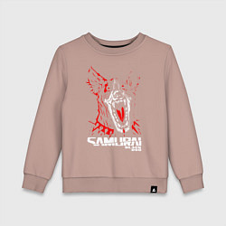 Свитшот хлопковый детский SAMURAI Cyberpunk 2077, цвет: пыльно-розовый