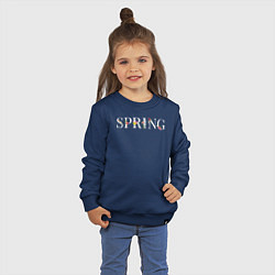 Свитшот хлопковый детский Весна, цвет: тёмно-синий — фото 2