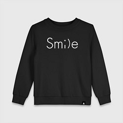 Свитшот хлопковый детский SMILE УЛЫБКА, цвет: черный