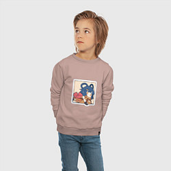 Свитшот хлопковый детский Сян Лин, цвет: пыльно-розовый — фото 2