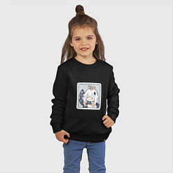 Свитшот хлопковый детский Паймон, цвет: черный — фото 2