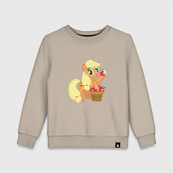 Свитшот хлопковый детский Applejack, цвет: миндальный