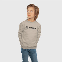 Свитшот хлопковый детский Stels Moto Мото Лого Z, цвет: миндальный — фото 2