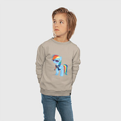 Свитшот хлопковый детский Pony - Rainbow Dash, цвет: миндальный — фото 2