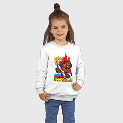 Свитшот хлопковый детский Хоккей Россия, цвет: белый — фото 2