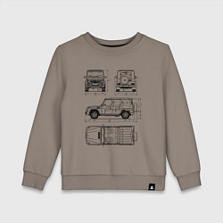 Детский свитшот MERCEDES-BENZ G-CLASS СХЕМА