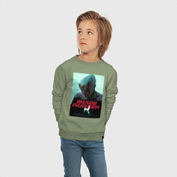 Свитшот хлопковый детский Слезы в дожде Blade Runner, цвет: авокадо — фото 2