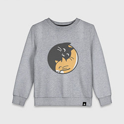 Свитшот хлопковый детский Инь Янь Котята, цвет: меланж