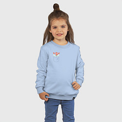 Свитшот хлопковый детский Zoidberg карман, цвет: мягкое небо — фото 2