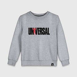 Свитшот хлопковый детский ANIMAL UNIVERSAL ЭНИМАЛ, цвет: меланж
