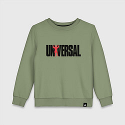 Свитшот хлопковый детский ANIMAL UNIVERSAL ЭНИМАЛ, цвет: авокадо