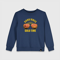Детский свитшот Good vibes gold time
