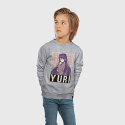 Свитшот хлопковый детский Yuri, цвет: меланж — фото 2