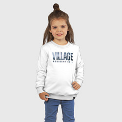 Свитшот хлопковый детский Resident Evil Village Хоррор, цвет: белый — фото 2