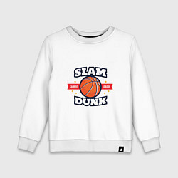 Свитшот хлопковый детский Slam Dunk, цвет: белый