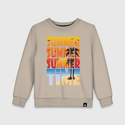 Свитшот хлопковый детский SUMMER TIME, цвет: миндальный