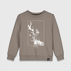 Свитшот хлопковый детский Черный Аста Чёрный клевер, цвет: утренний латте