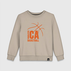 Свитшот хлопковый детский California Basket, цвет: миндальный