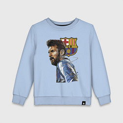 Свитшот хлопковый детский Lionel Messi Barcelona Argentina Striker, цвет: мягкое небо