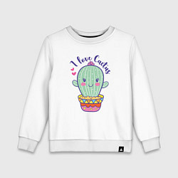 Детский свитшот I Love Cactus