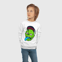 Свитшот хлопковый детский Zombie casual, цвет: белый — фото 2