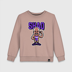 Свитшот хлопковый детский Shaq, цвет: пыльно-розовый