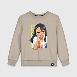 Свитшот хлопковый детский Ha-Ha nagatoro, цвет: миндальный