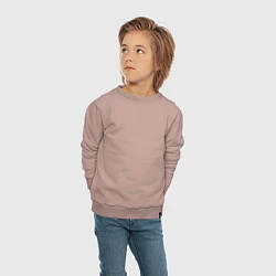 Свитшот хлопковый детский ВАЛЬХАЛЛА БАНДА, цвет: пыльно-розовый — фото 2