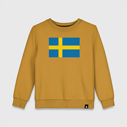 Детский свитшот Швеция Флаг Швеции