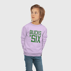 Свитшот хлопковый детский Bucks In Six, цвет: лаванда — фото 2