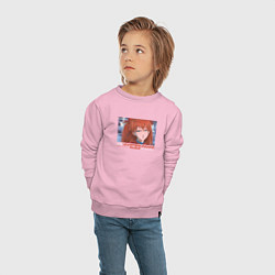 Свитшот хлопковый детский EVA-02 EVANGELION, цвет: светло-розовый — фото 2