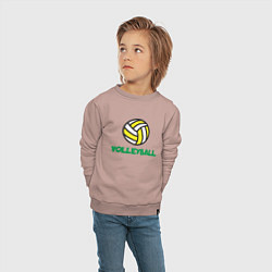 Свитшот хлопковый детский Game Volleyball, цвет: пыльно-розовый — фото 2