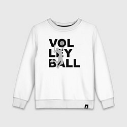 Свитшот хлопковый детский Volleyball, цвет: белый