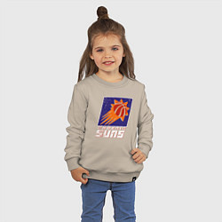 Свитшот хлопковый детский НБА - Финикс, цвет: миндальный — фото 2