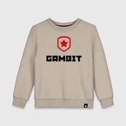 Свитшот хлопковый детский Gambit, цвет: миндальный