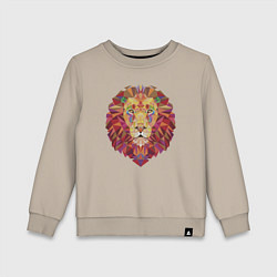 Свитшот хлопковый детский Lion Puzzle, цвет: миндальный