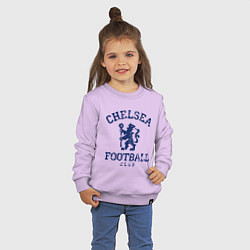 Свитшот хлопковый детский Chelsea FC: Lion, цвет: лаванда — фото 2