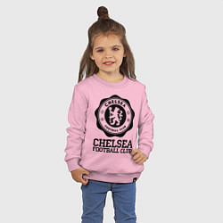 Свитшот хлопковый детский Chelsea FC: Emblem, цвет: светло-розовый — фото 2