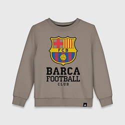Свитшот хлопковый детский Barcelona Football Club, цвет: утренний латте