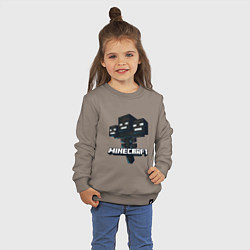 Свитшот хлопковый детский Визер Иссушитель Майнкрафт, цвет: утренний латте — фото 2