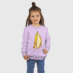 Свитшот хлопковый детский Банан, цвет: лаванда — фото 2