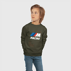 Свитшот хлопковый детский BMW - Pro Racing, цвет: хаки — фото 2