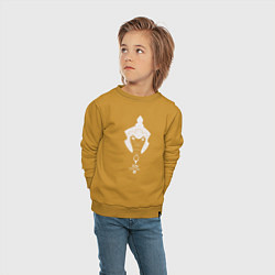 Свитшот хлопковый детский Ember Spirit из Доты 2, цвет: горчичный — фото 2