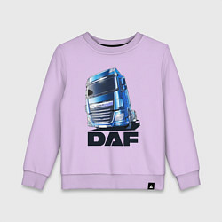 Свитшот хлопковый детский Daf Truck, цвет: лаванда