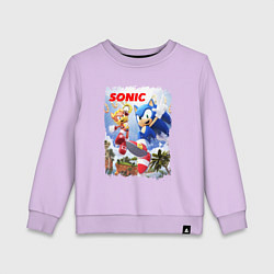 Свитшот хлопковый детский SONIC СОНИК Z, цвет: лаванда