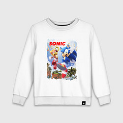 Свитшот хлопковый детский SONIC СОНИК Z, цвет: белый